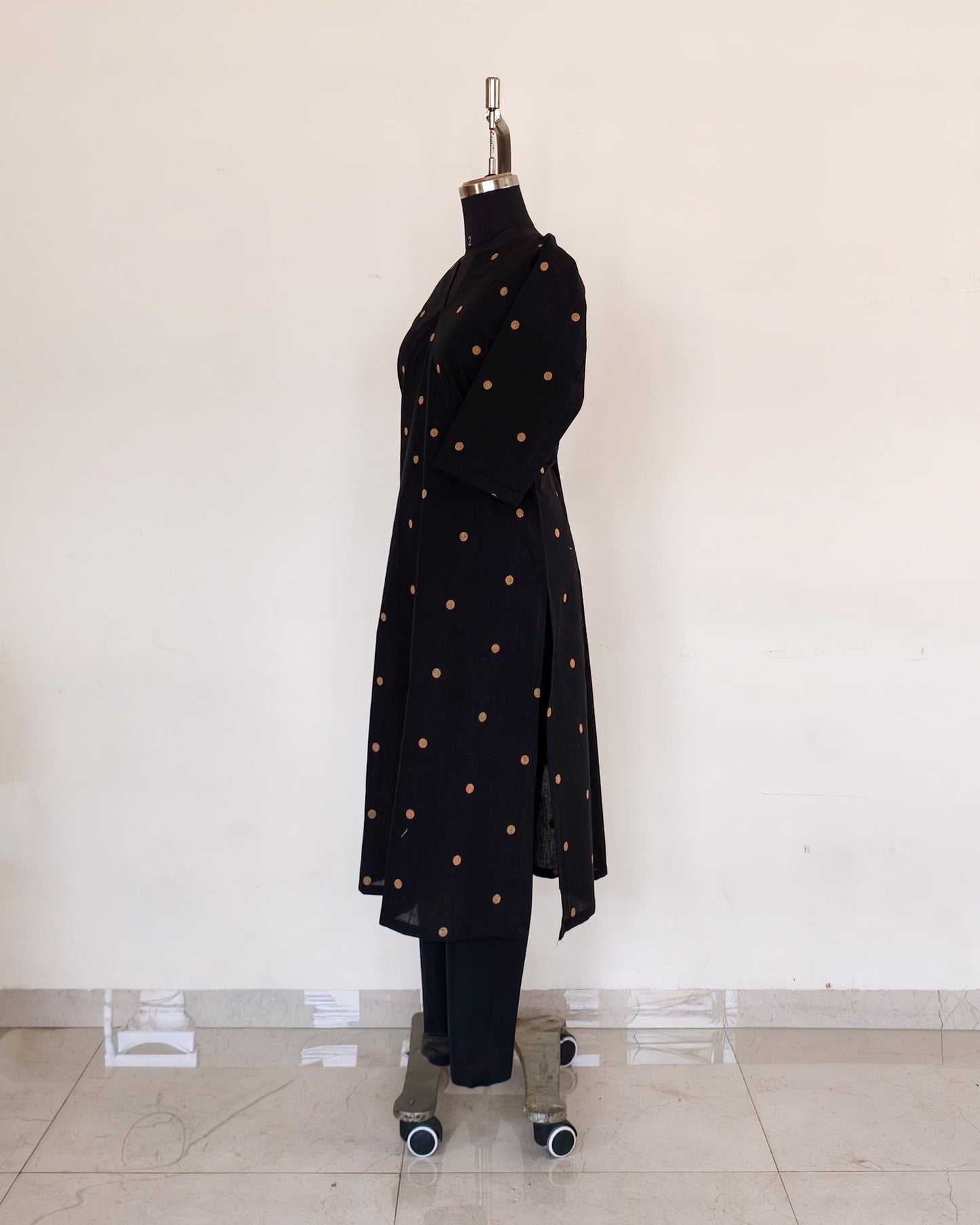 264 Black Butti South Cotton Kurta