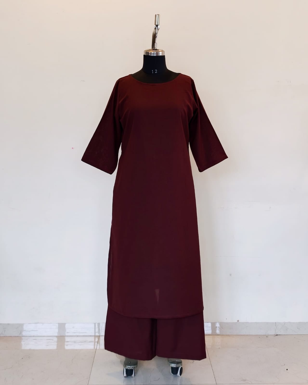 300 Plain brown boat neck co-ord set
