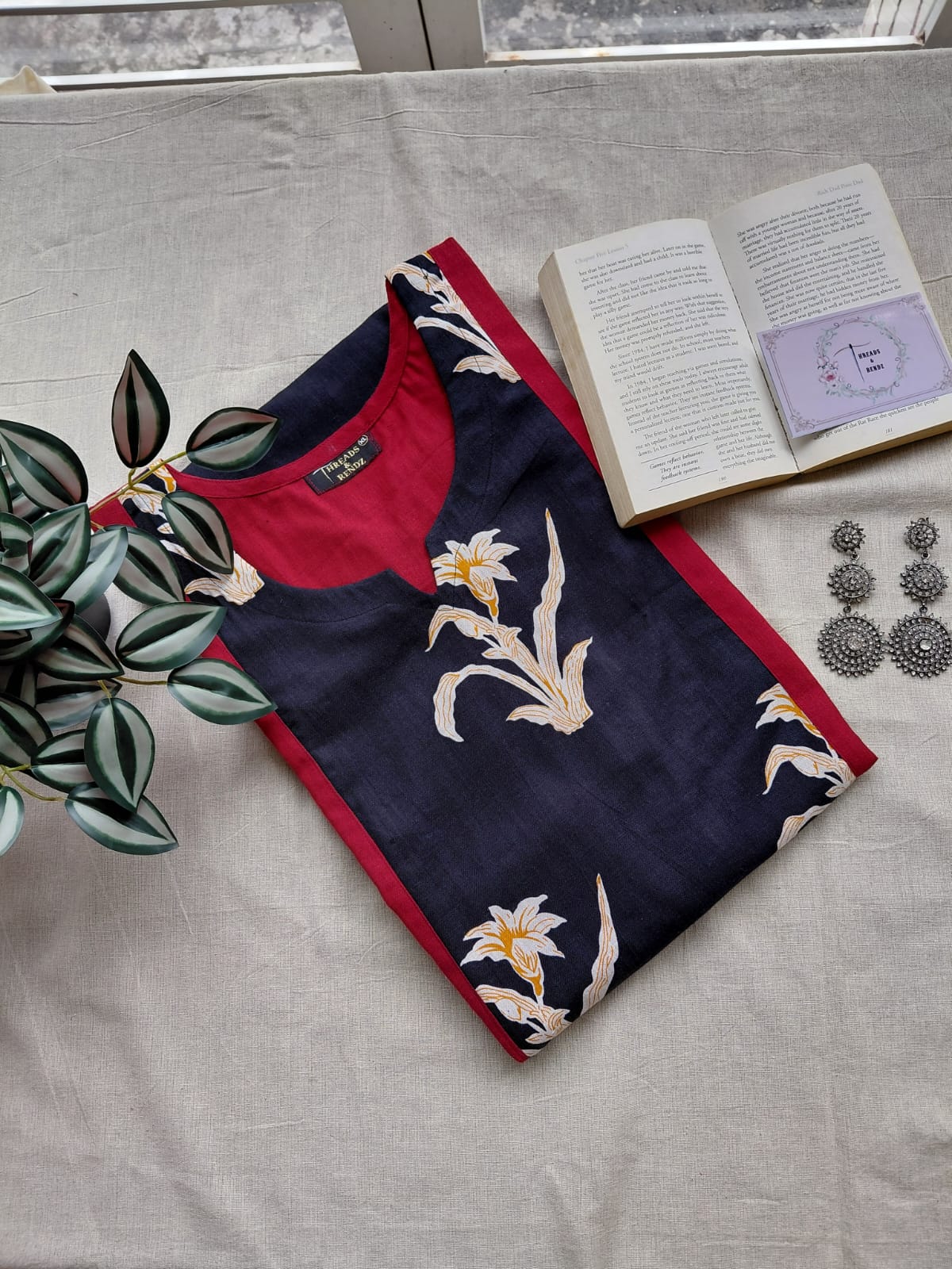293 Maroon with black printed panel