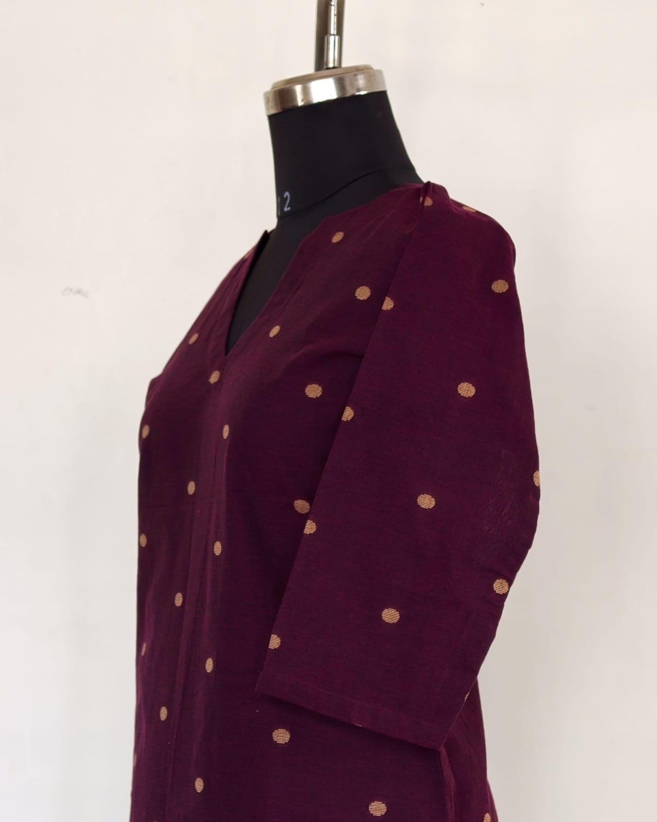 242 Wine coloured south cotton kurta