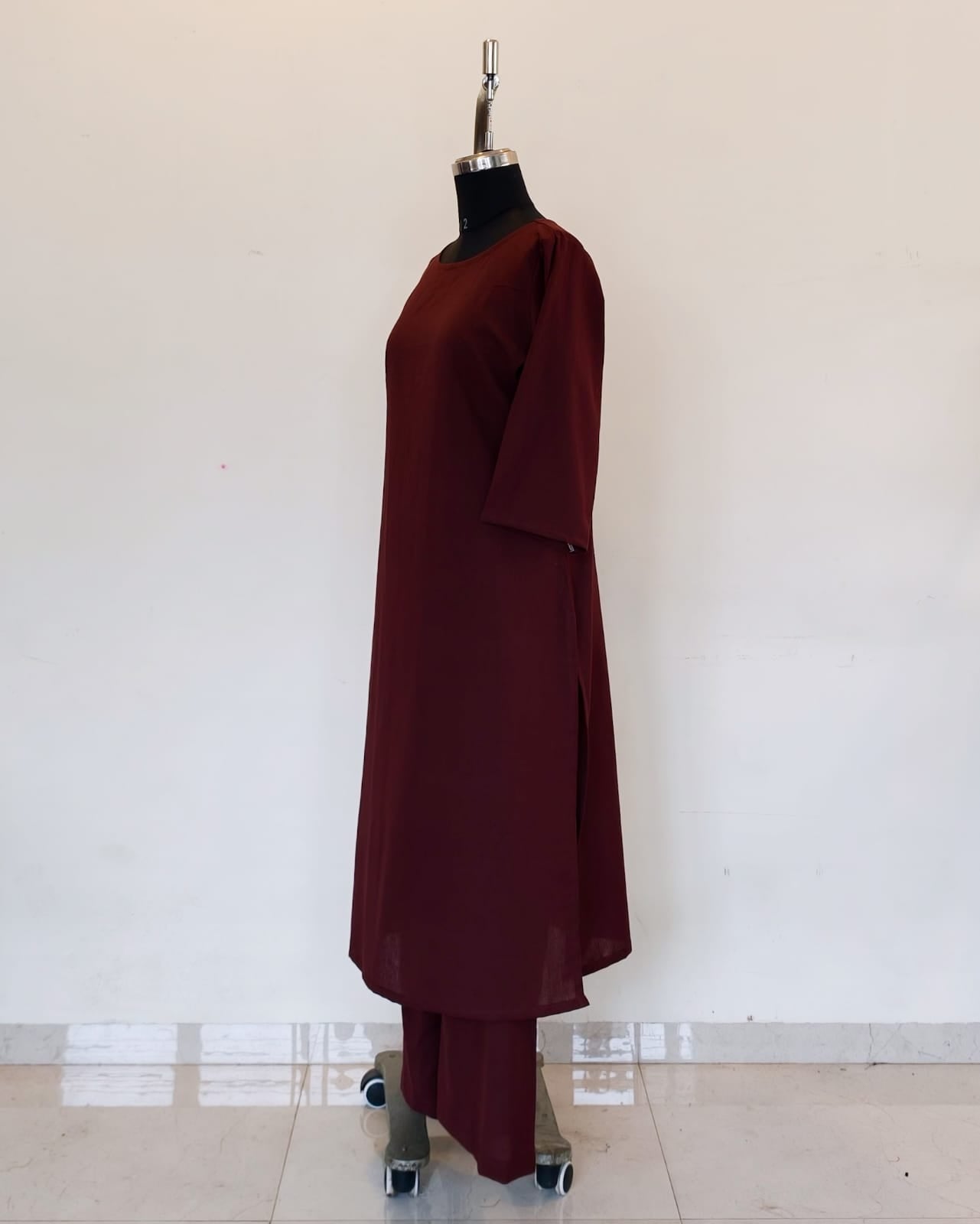300 Plain brown boat neck co-ord set