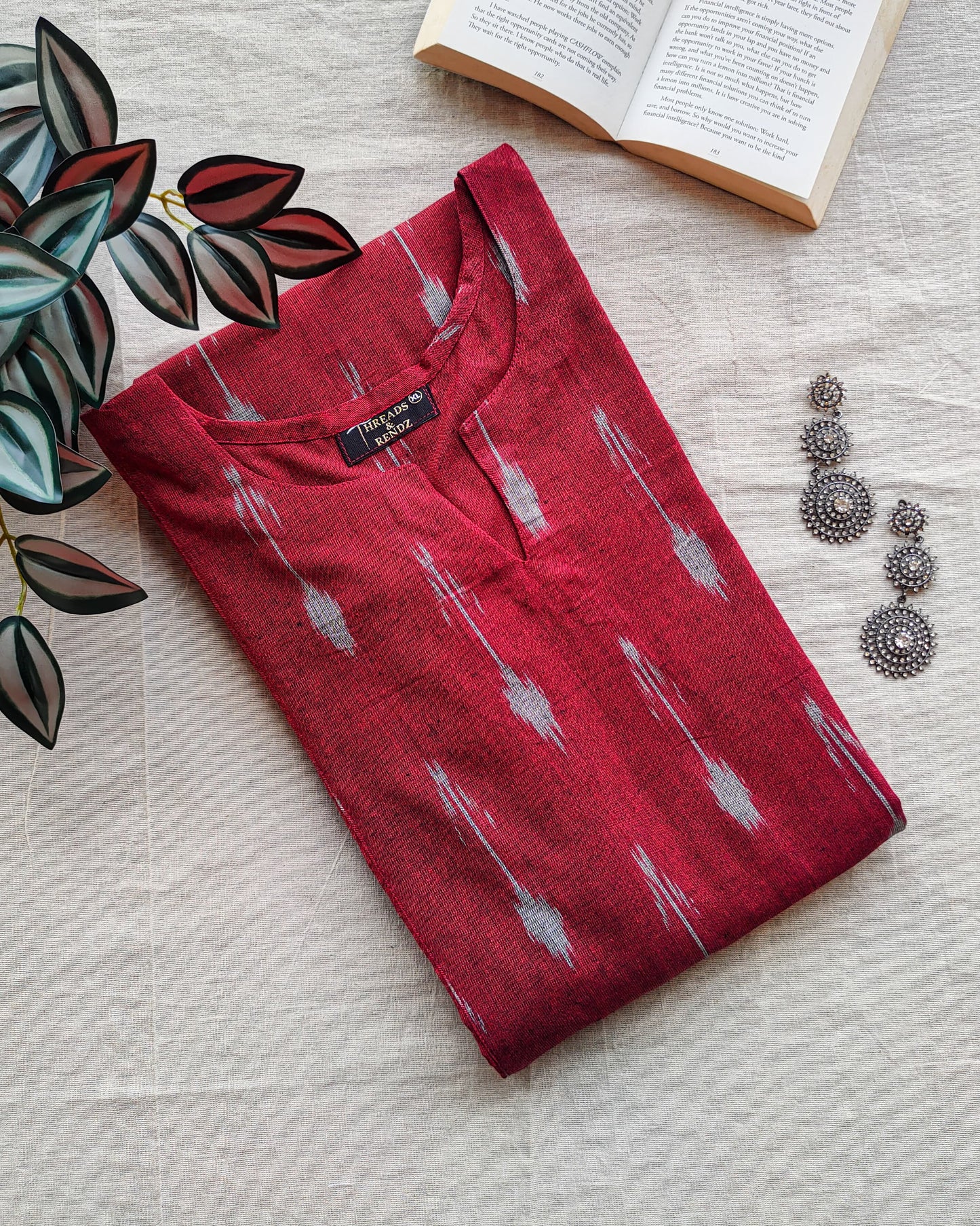 185 Maroon Fit n Flare kurta