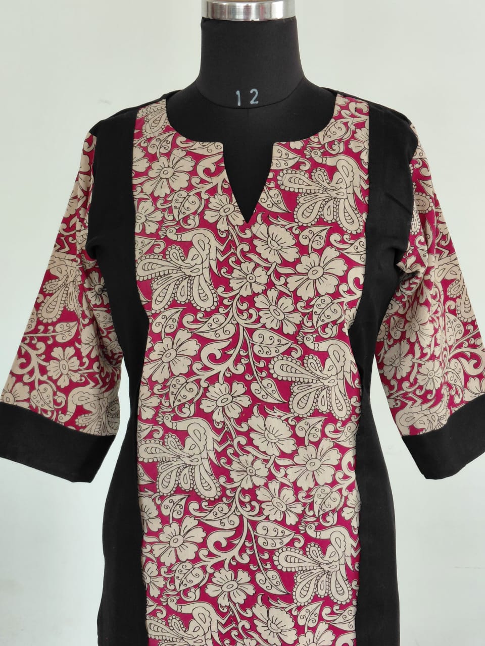 298 Black with kalamkari panel co-ord set