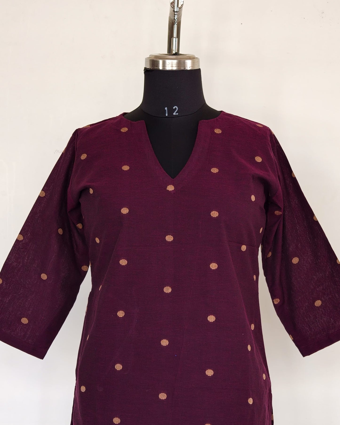 242 Wine coloured south cotton kurta