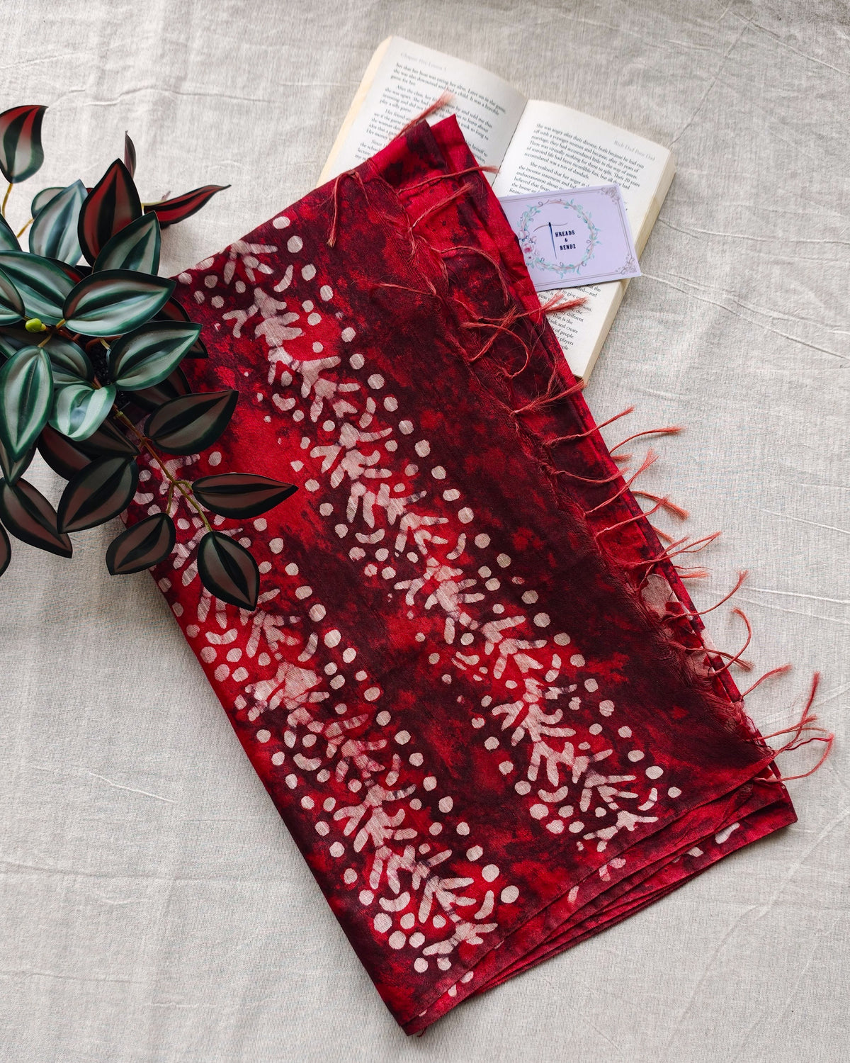 Red Batik Dupatta