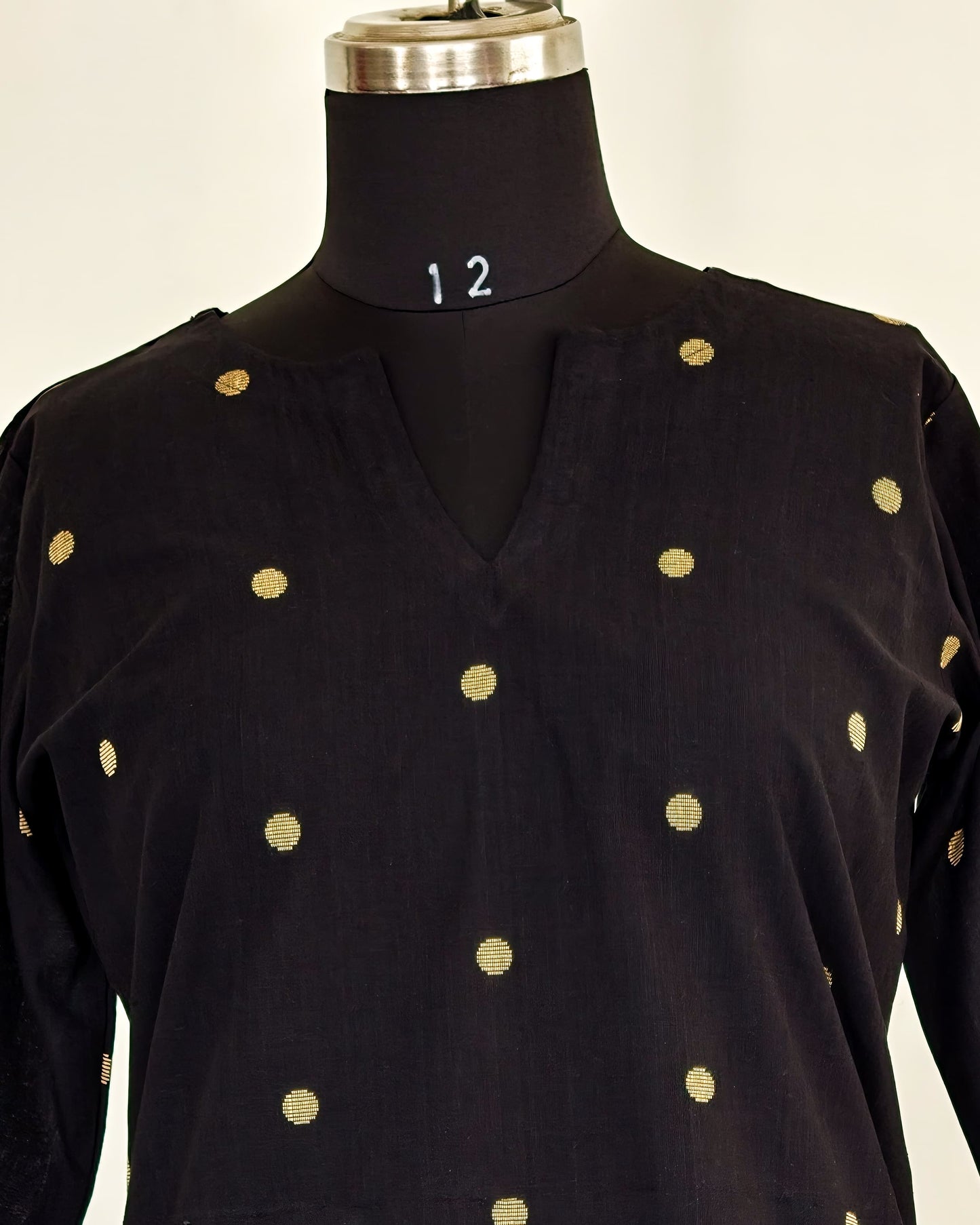 264 Black Butti South Cotton Kurta