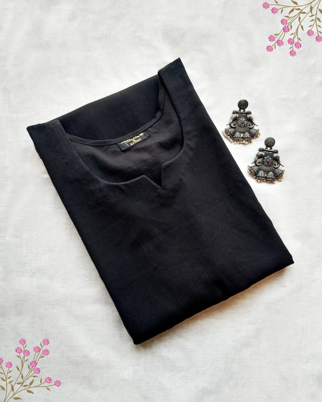 2 A Basic Black Kurta