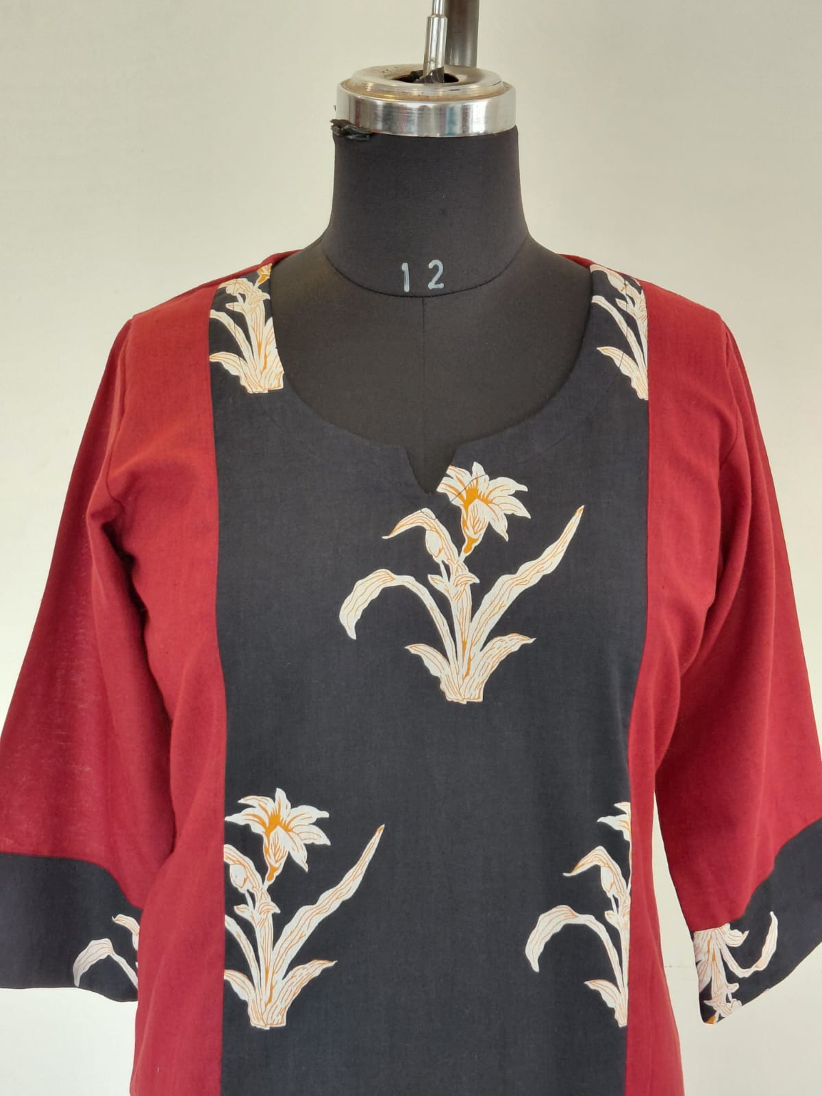 293 Maroon with black printed panel