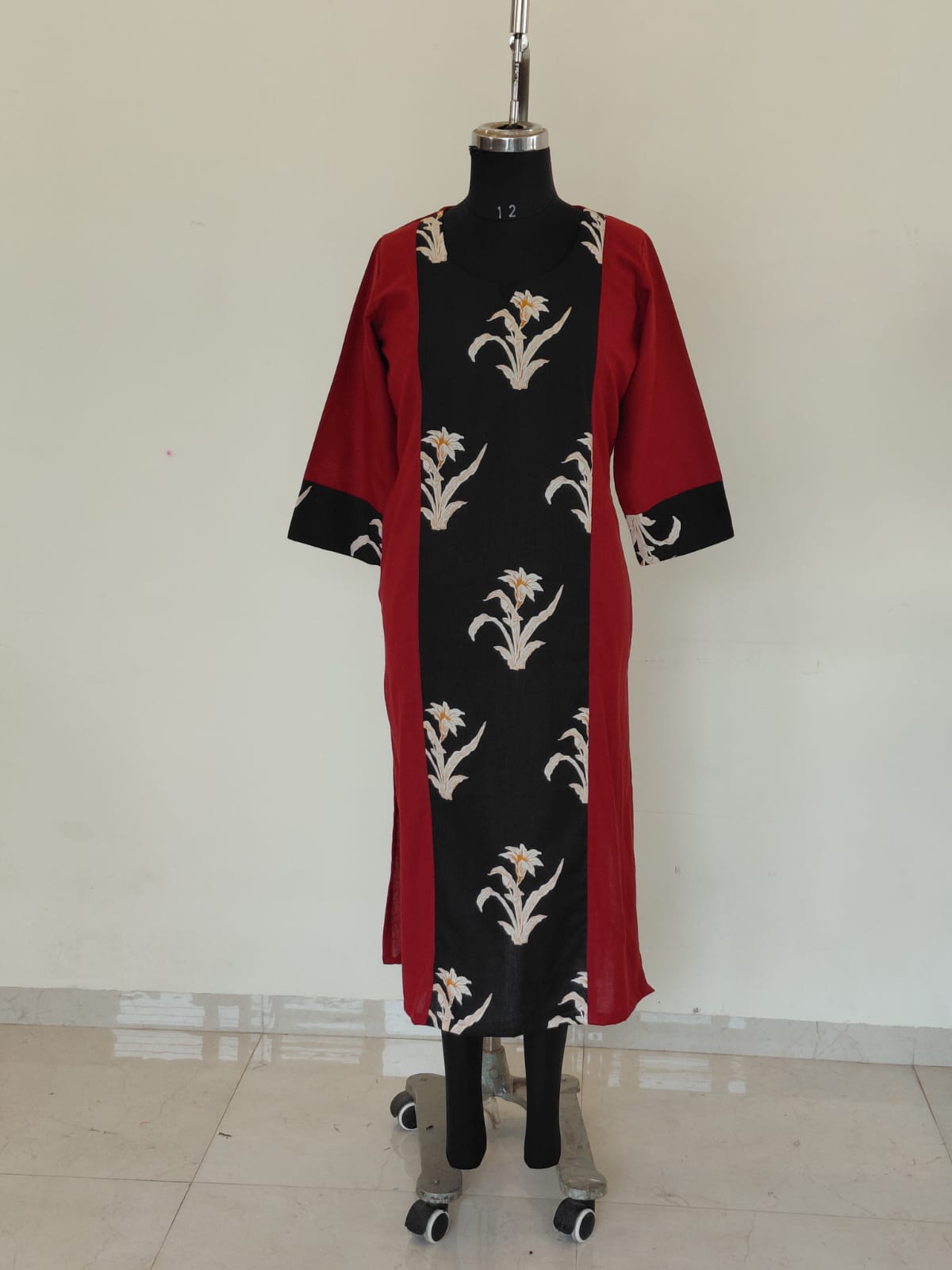 293 Maroon with black printed panel
