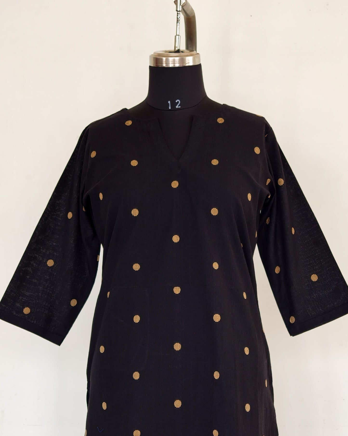 264 Black Butti South Cotton Kurta