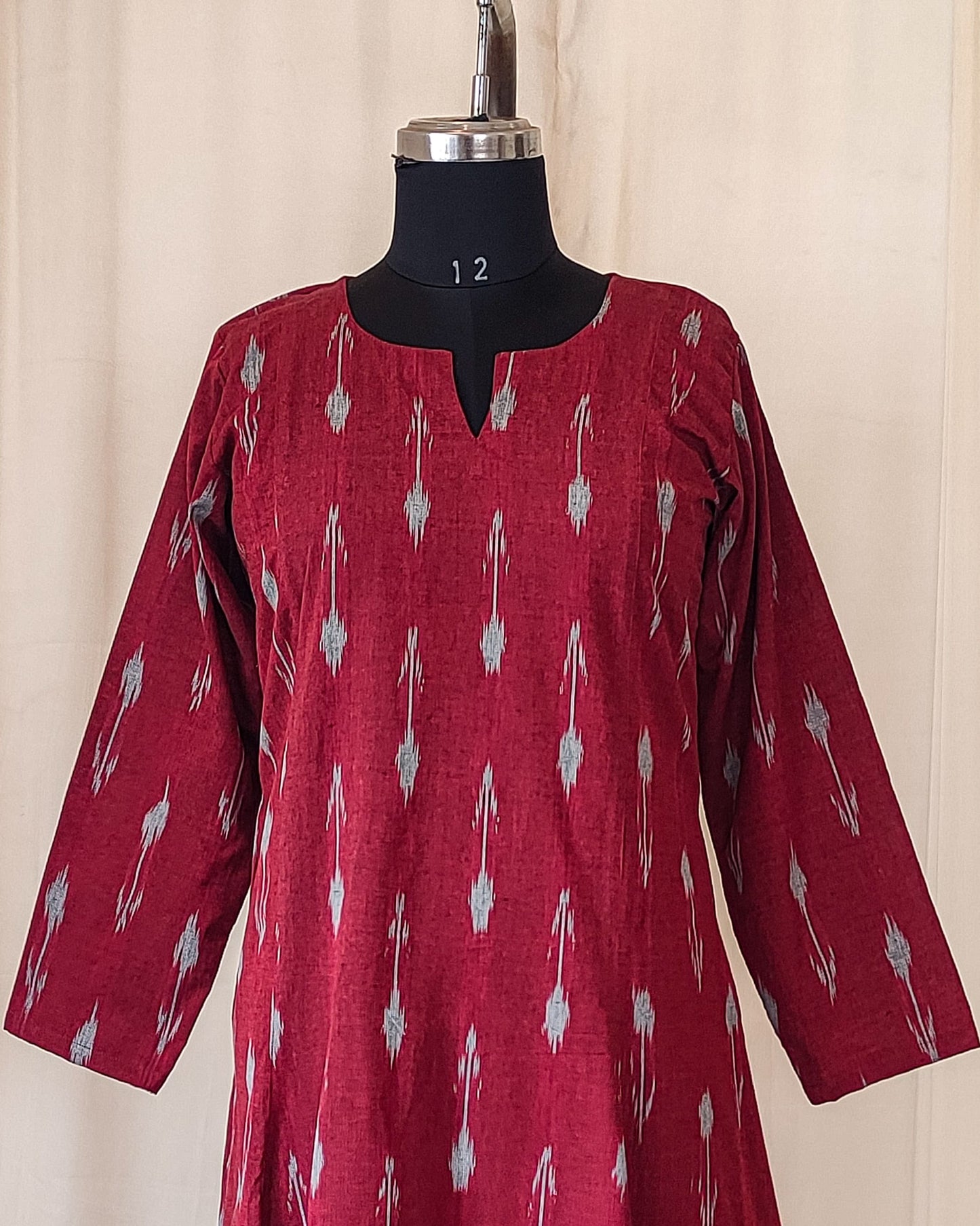 185 Maroon Fit n Flare kurta