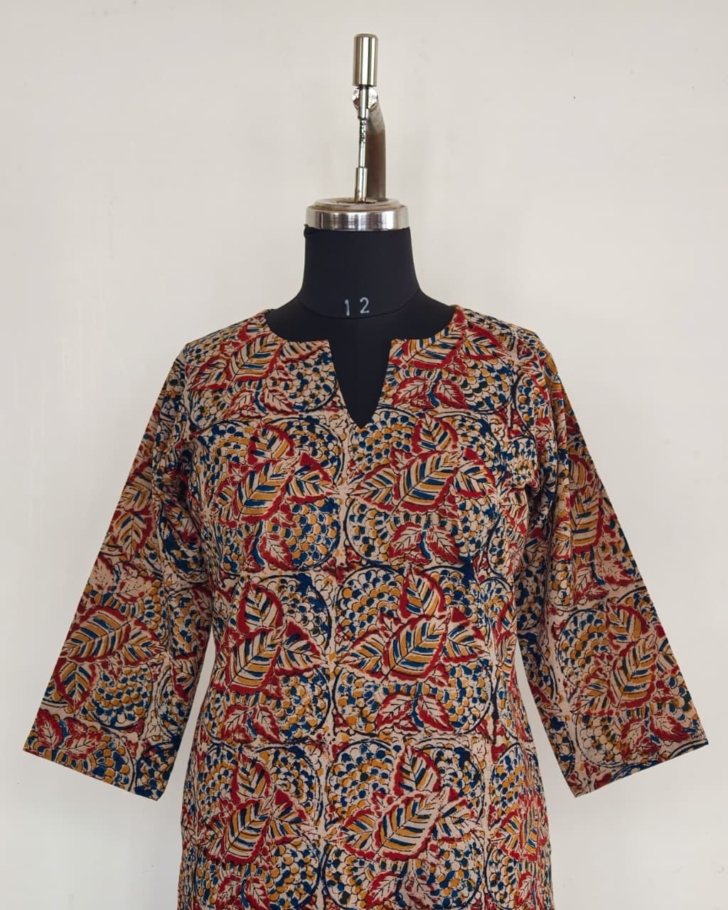 Multicoloured Kalamkari Straight Cut Kurta