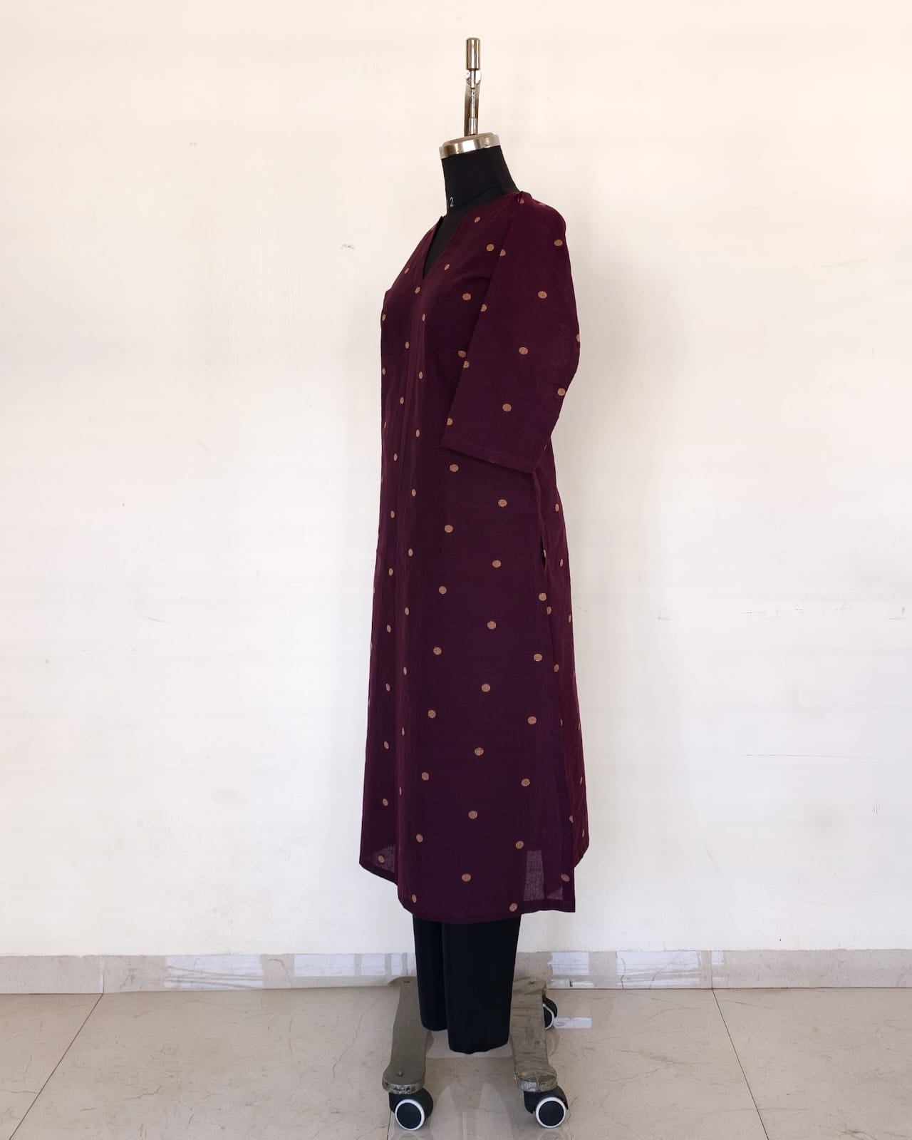 242 Wine coloured south cotton kurta