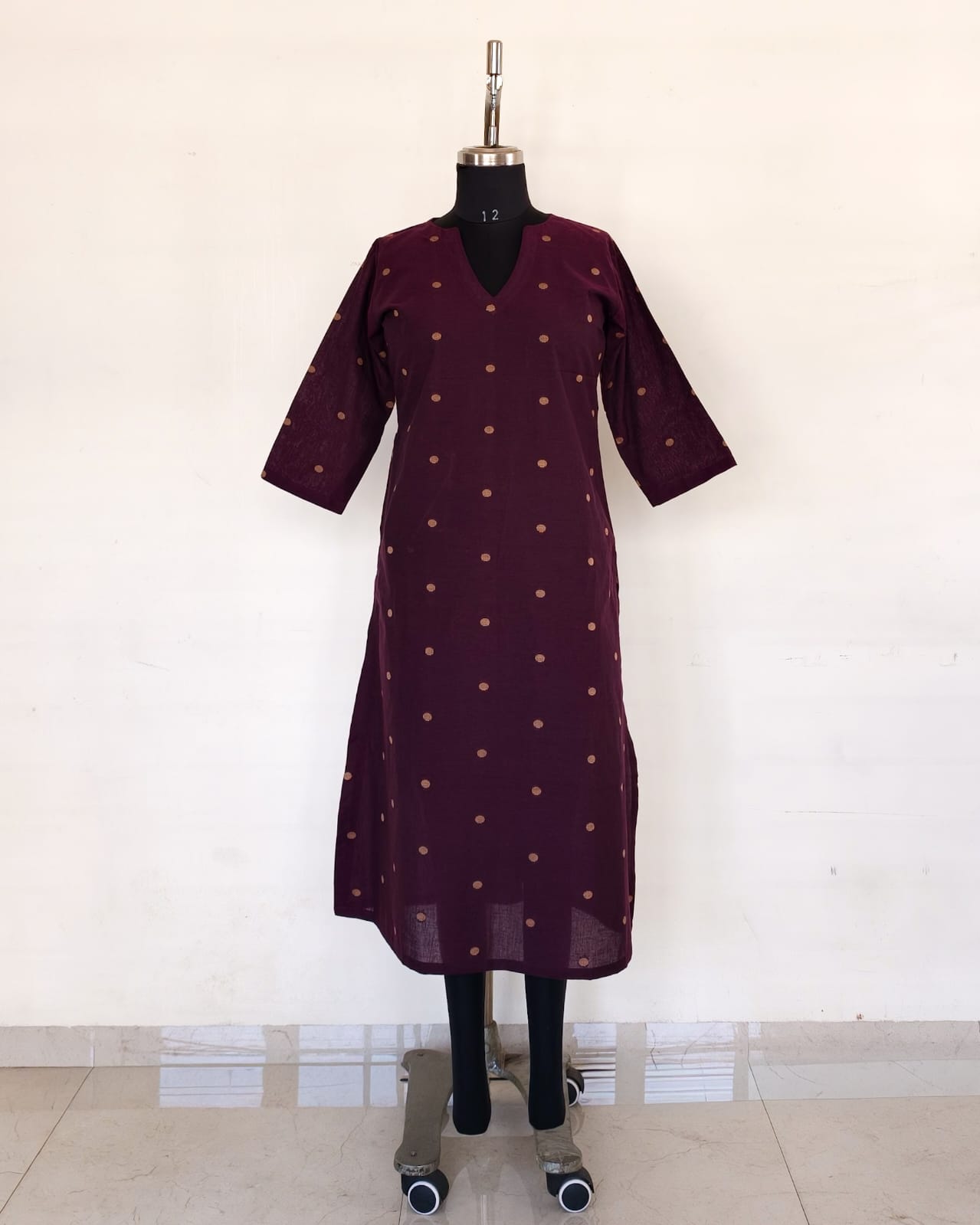242 Wine coloured south cotton kurta