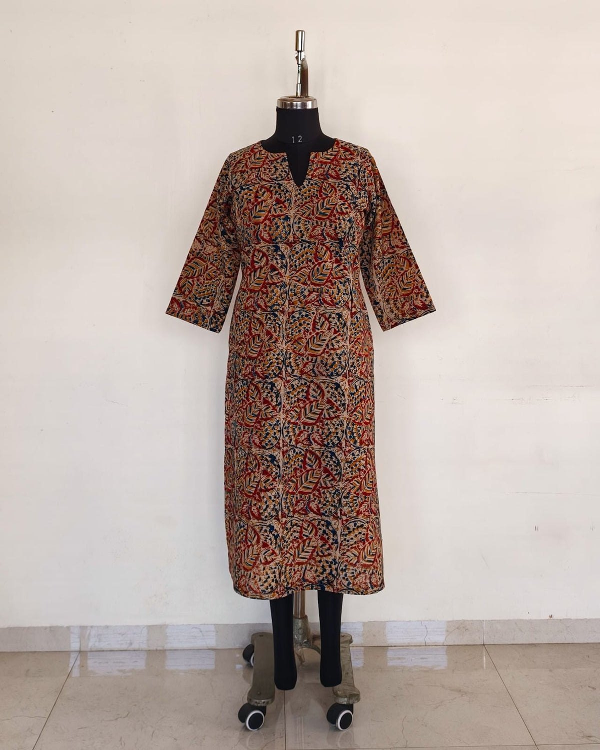 Multicoloured Kalamkari Straight Cut Kurta