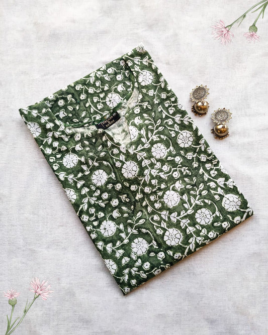 60 Green Printed Kurta
