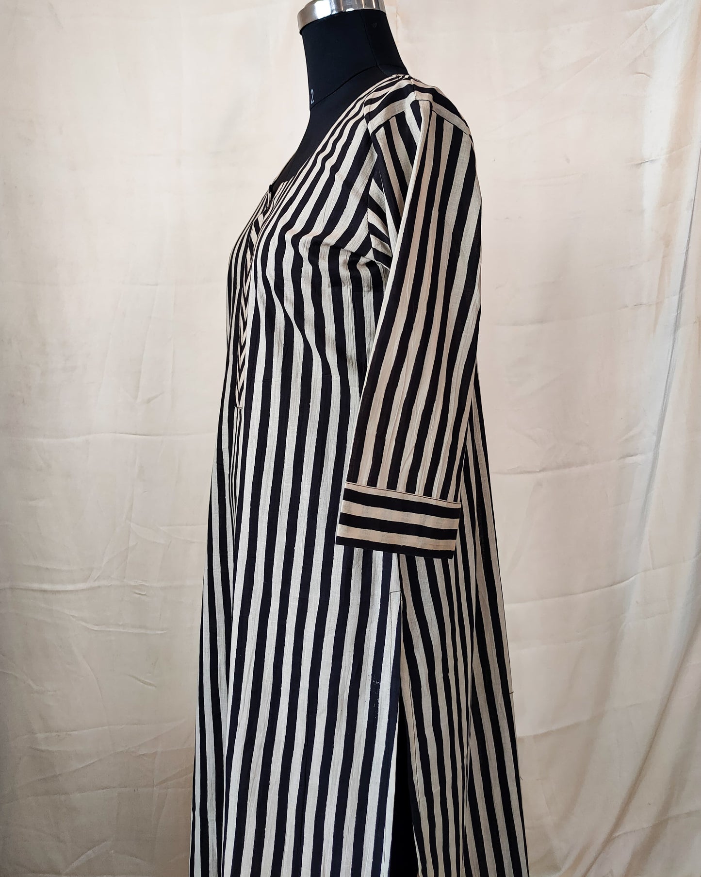 13 Black And White Stripes Kurta