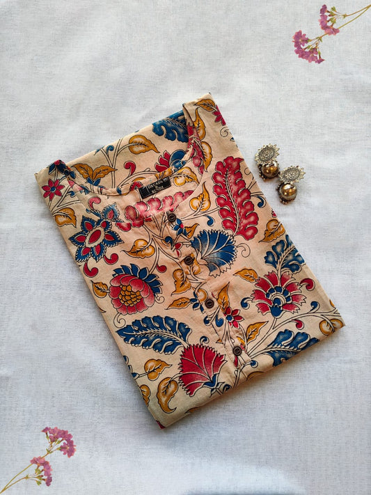 64 Cream Multi-Coloured Kurti