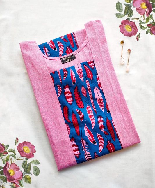 73 Pink Khadi Kurta